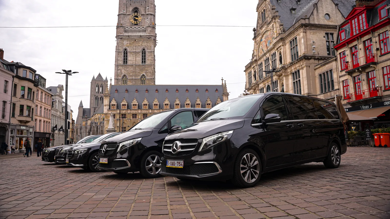Luchthavenvervoer Gent - Mercedes vloot Taxi 222